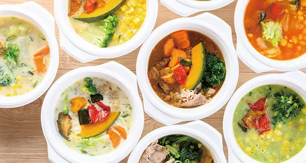 ウェルネスダイニングの野菜を楽しむスープ食